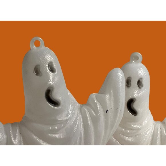 Halloween Ghost Blowmold 9 1/2 Inches Tall with Blinking Light Set of 2 - Picture 8 of 9